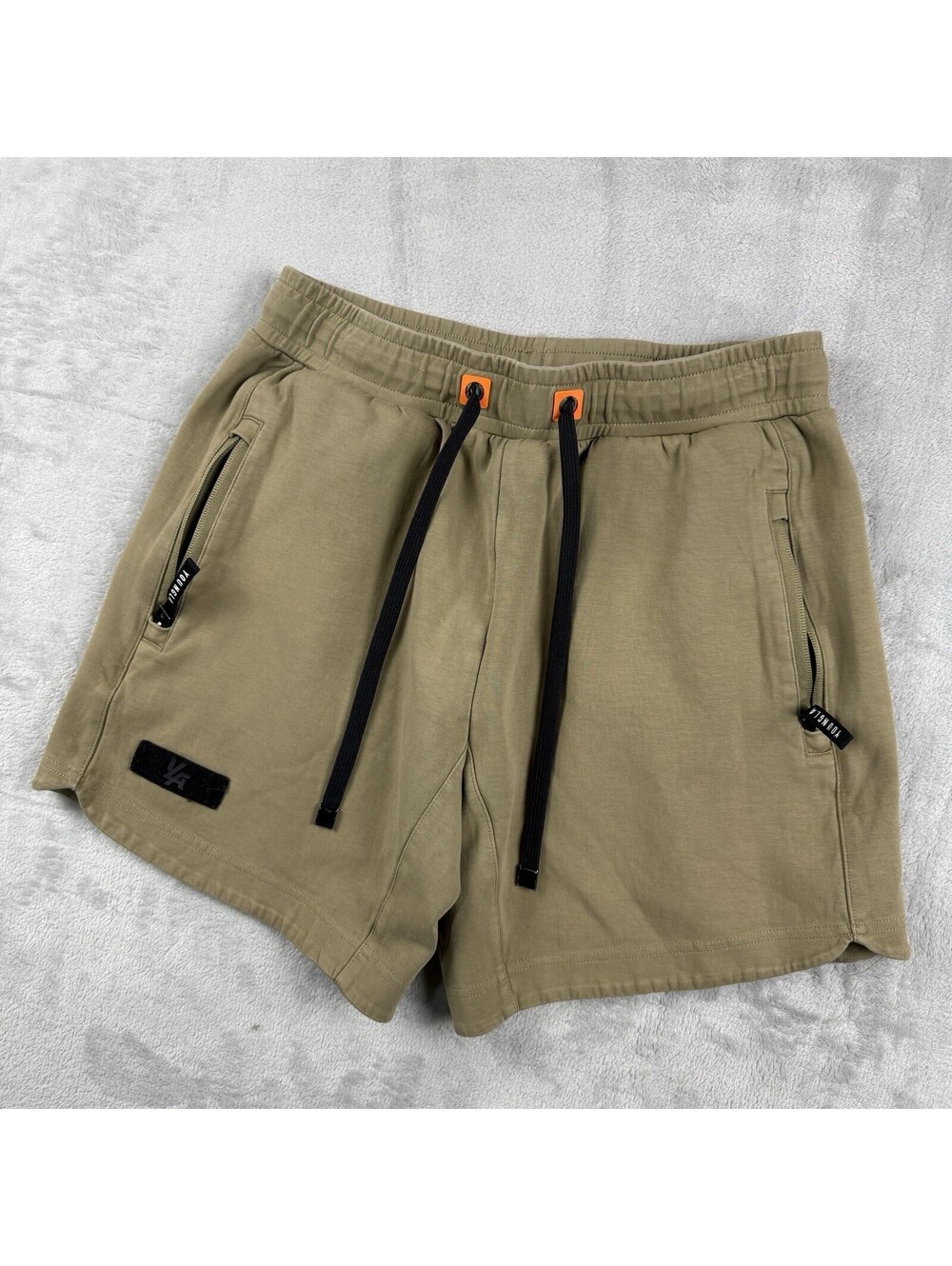 YoungLA Sweat Shorts Tan Drawstring Athletic Lounge Gym Men S Streetwear Fleece